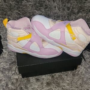 Jordan Kids Pink and Yellow Sneakers
